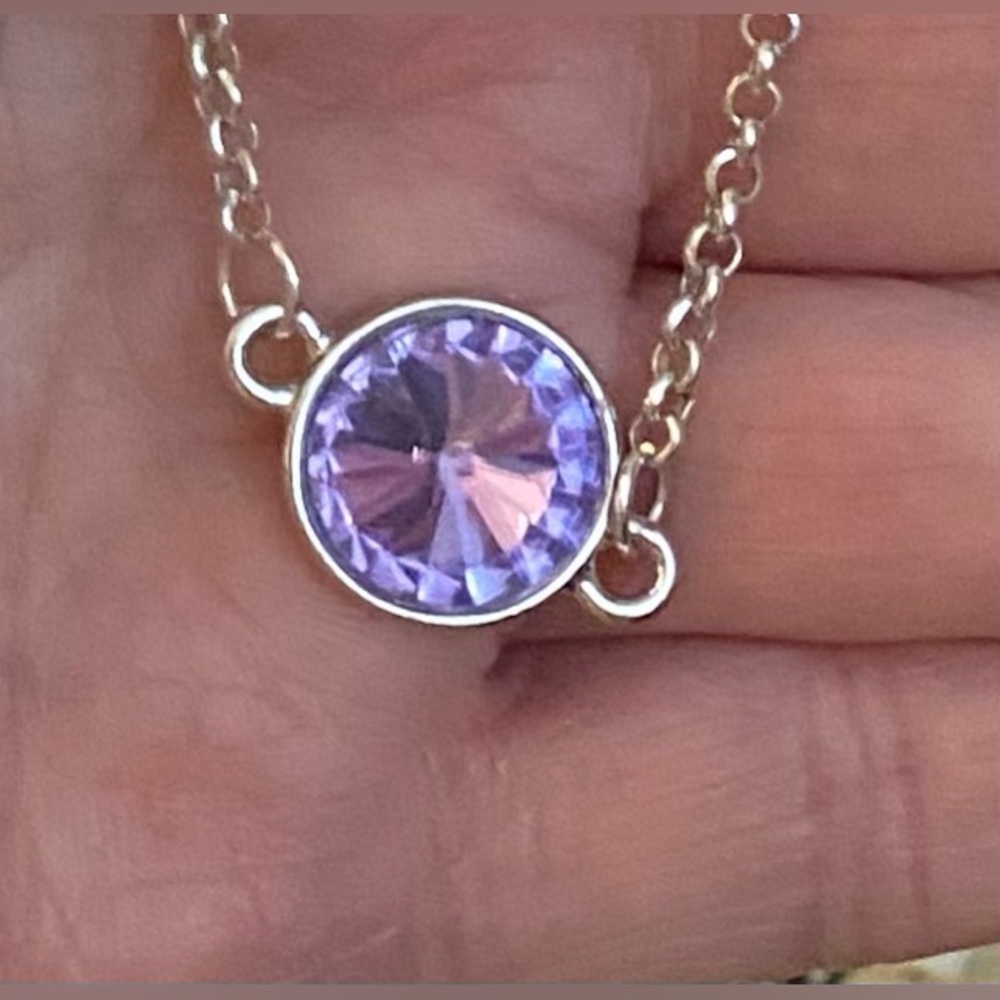 Swarovski Violet Rivoli crystal necklace NEW